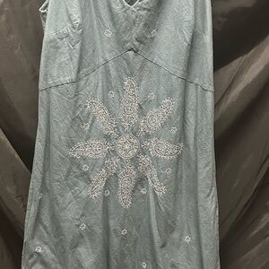 J. Crew Dark Teal Cotton Dress